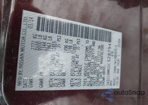 2014 Infiniti Qx60 Hybrid from USA, damaged, VIN 5N1CL0MM1EC528794